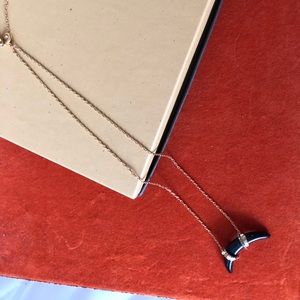 Stella & Dot black arc necklace